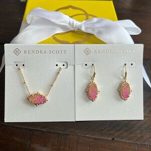 Kendra Scott Lee Petal Necklace and Earrings